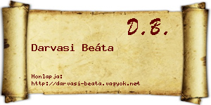 Darvasi Beáta névjegykártya